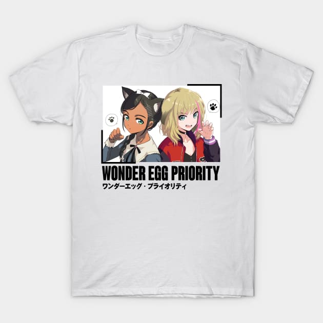 Wonder Egg Priority, Neiru Aonuma and Rika Kawai T-Shirt by vesterias